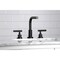 Kingston Brass FSC8950CML Manhattan Widespread Bathroom Faucet W/ Brass Pop-Up, Black FSC8950CML - alternate 2